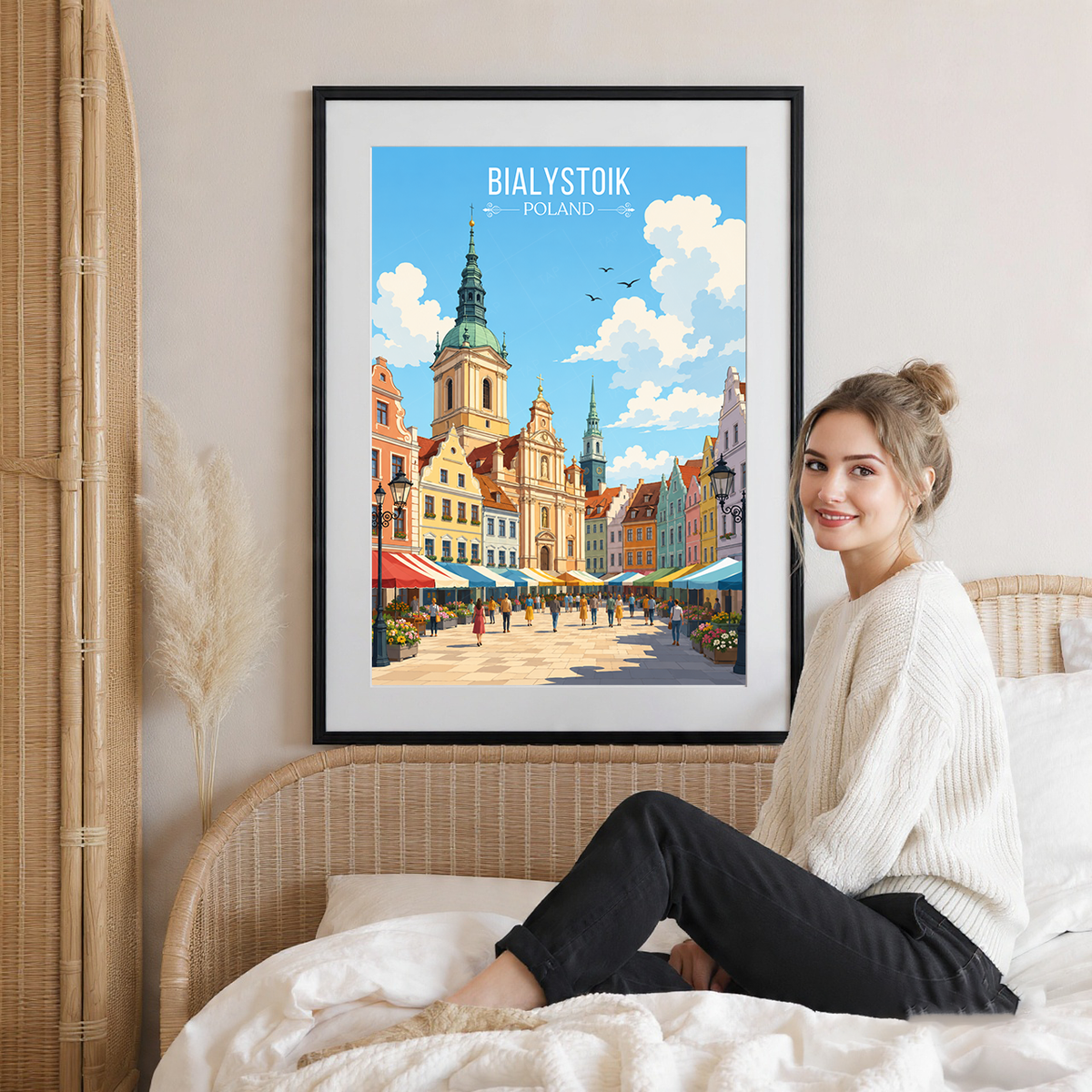 Bialystok - Poland - Travel Poster Vintage Style Wall Art Print