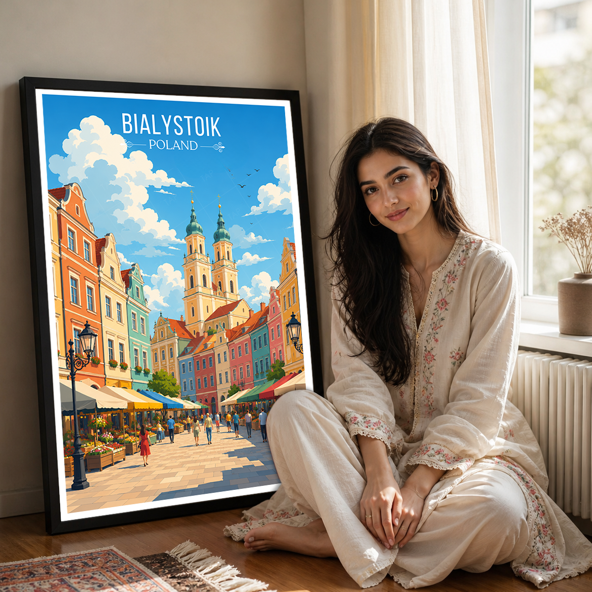Bialystok - Poland - Travel Poster Vintage Style Wall Art Print