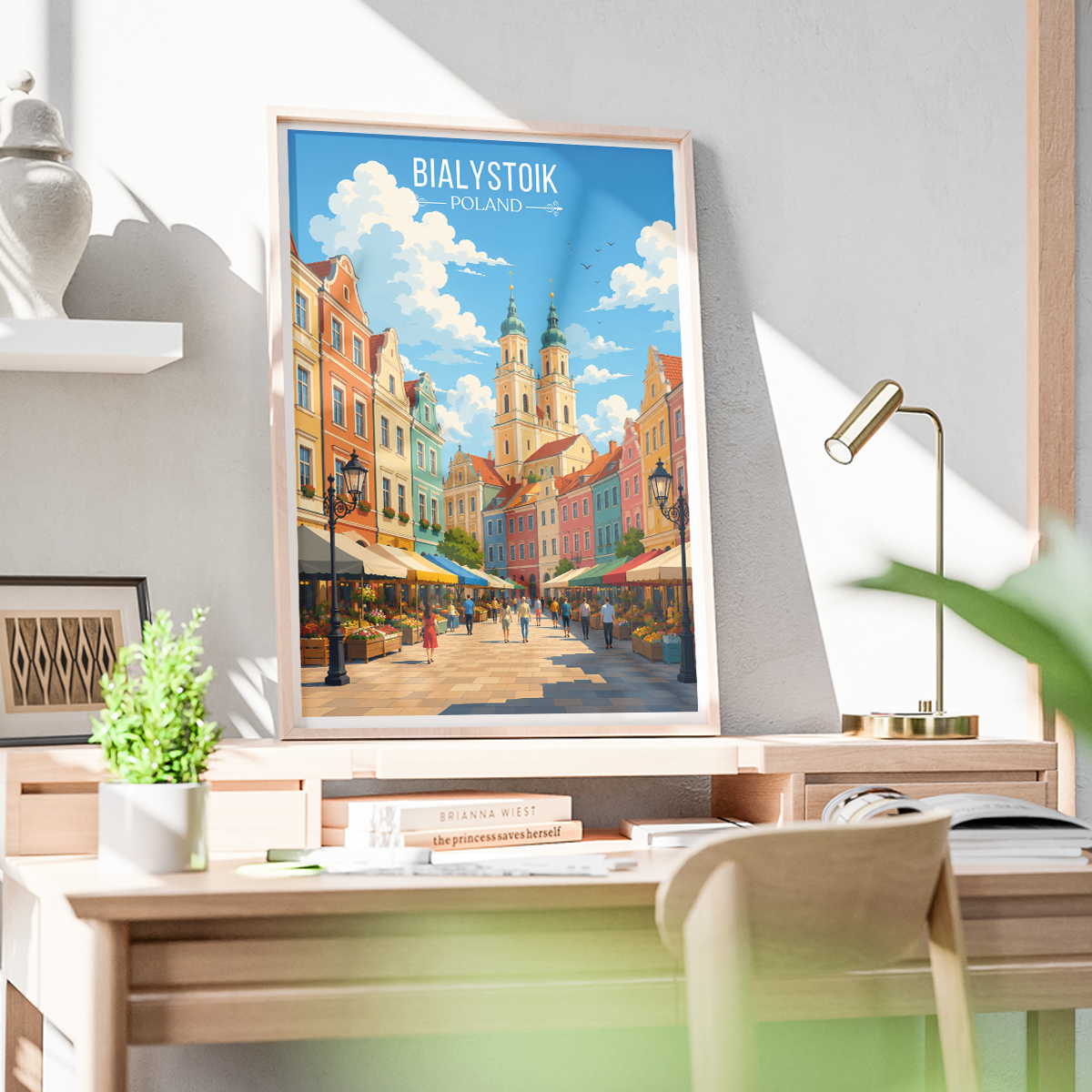 Bialystok - Poland - Travel Poster Vintage Style Wall Art Print