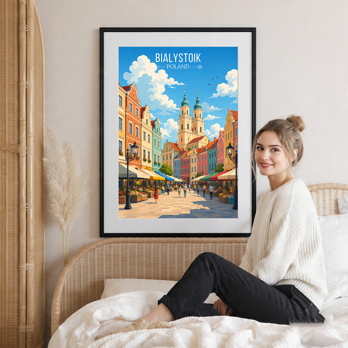 Bialystok - Poland - Travel Poster Vintage Style Wall Art Print