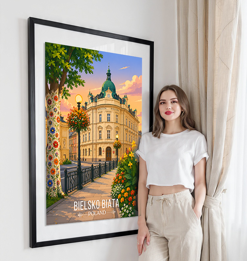 Bielsko Biata - Poland - Travel Poster Vintage Style Wall Art Print