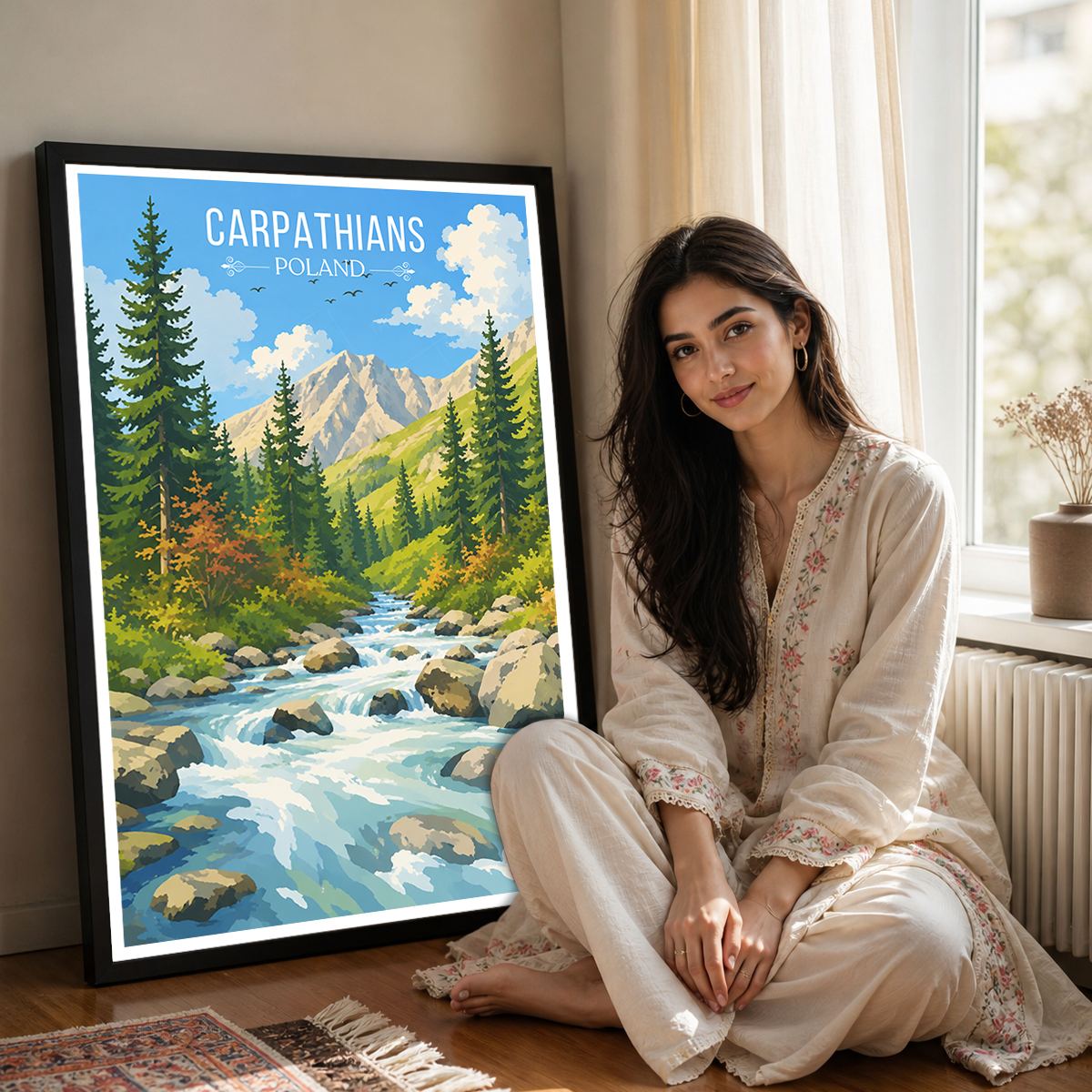 Carpathians - Poland - Travel Poster Vintage Style Wall Art Print