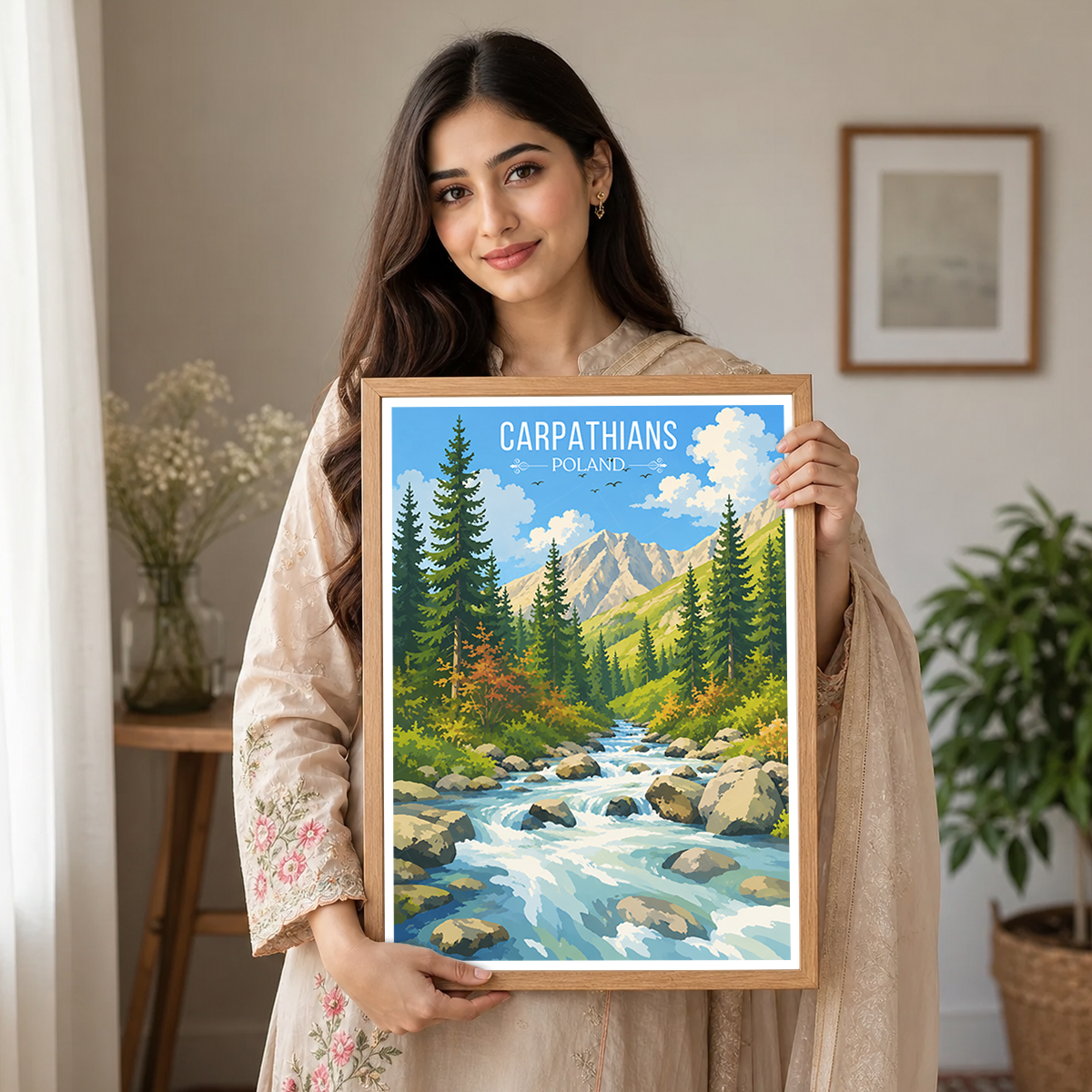Carpathians - Poland - Travel Poster Vintage Style Wall Art Print