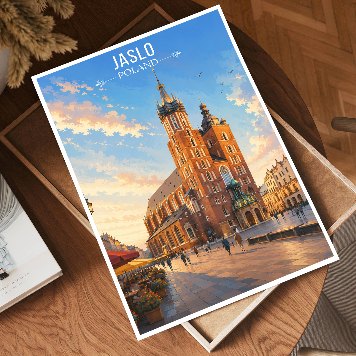 Jaslo - Poland - Travel Poster Vintage Style Wall Art Print