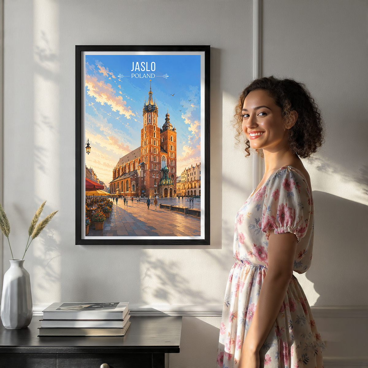 Jaslo - Poland - Travel Poster Vintage Style Wall Art Print