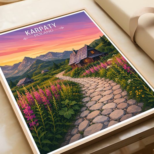 Karpaty - Poland - Travel Poster Vintage Style Wall Art Print - Art Print - Travel Art Poster