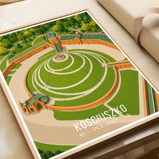 Kosciuszko - Poland - Travel Poster Vintage Style Wall Art Print - Art Print - Travel Art Poster