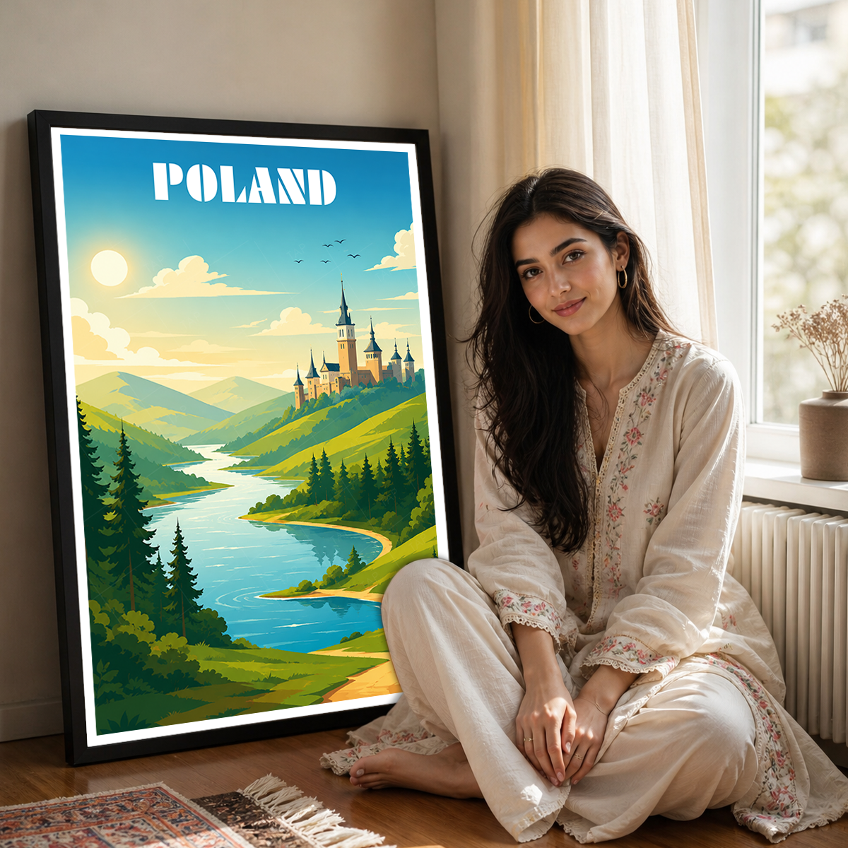 Poland - Travel Poster Vintage Style Wall Art Print