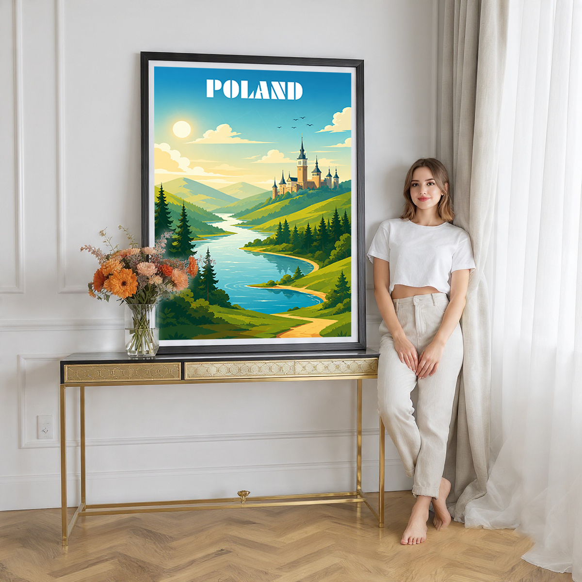 Poland - Travel Poster Vintage Style Wall Art Print