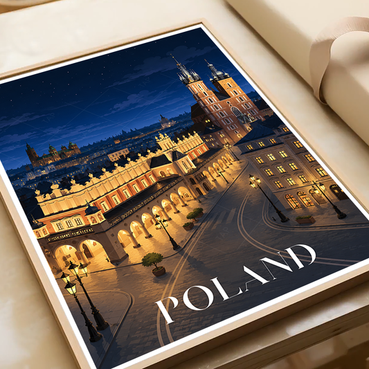 Poland - Travel Poster Vintage Style Wall Art Print - Art Print - Travel Art Poster