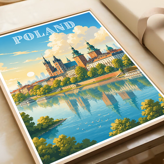 Poland - Travel Poster Vintage Style Wall Art Print - Art Print - Travel Art Poster
