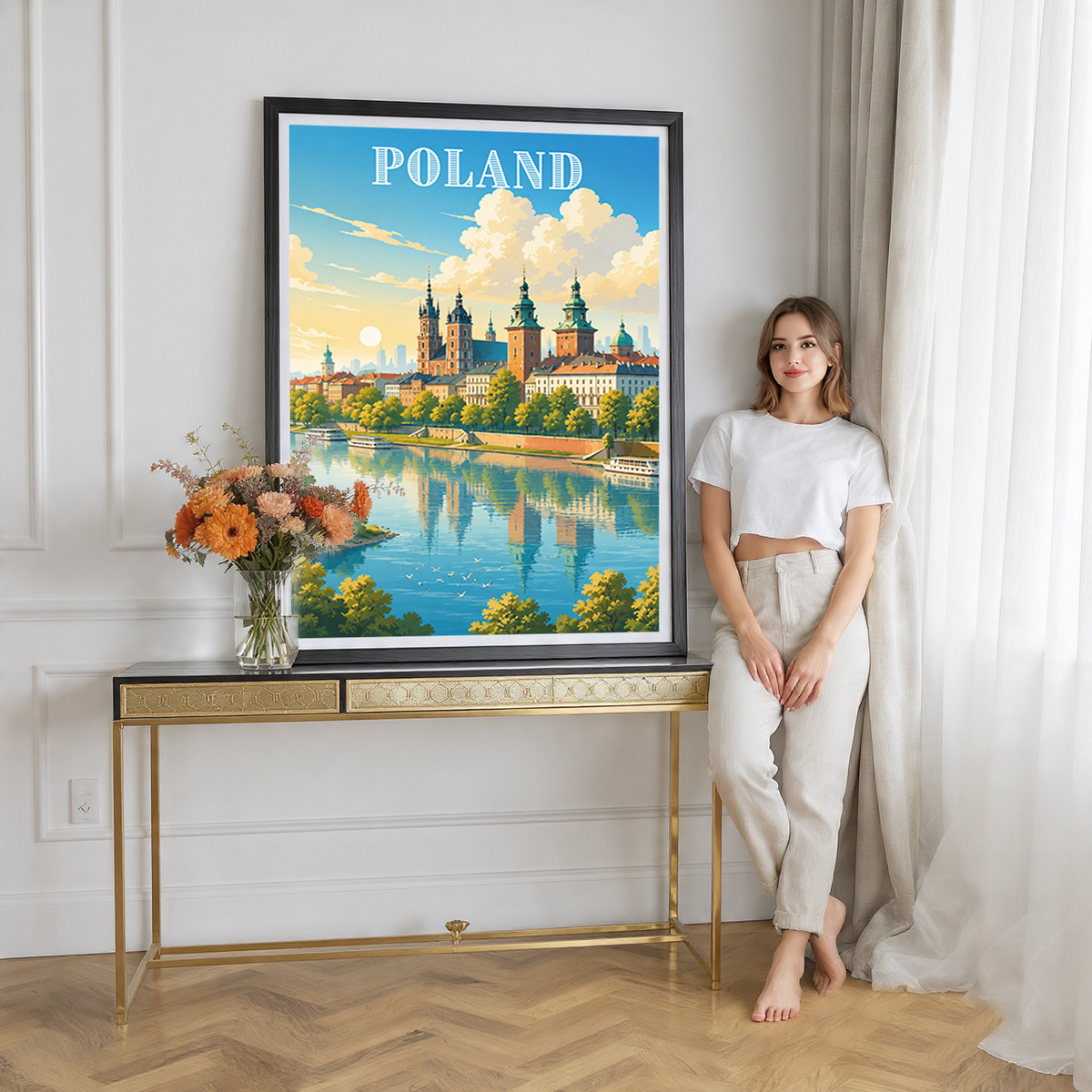 Poland - Travel Poster Vintage Style Wall Art Print