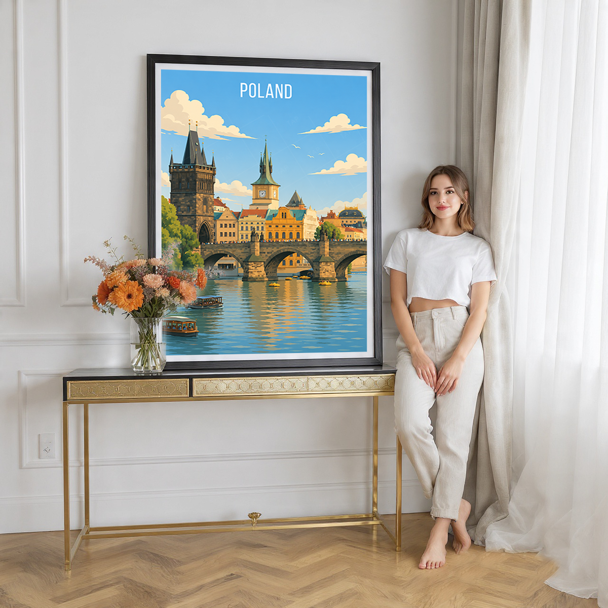 Poland - Travel Poster Vintage Style Wall Art Print