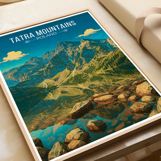 Tatra Mountains - Poland - Travel Poster Vintage Style Wall Art Print - Art Print - Travel Art Poster
