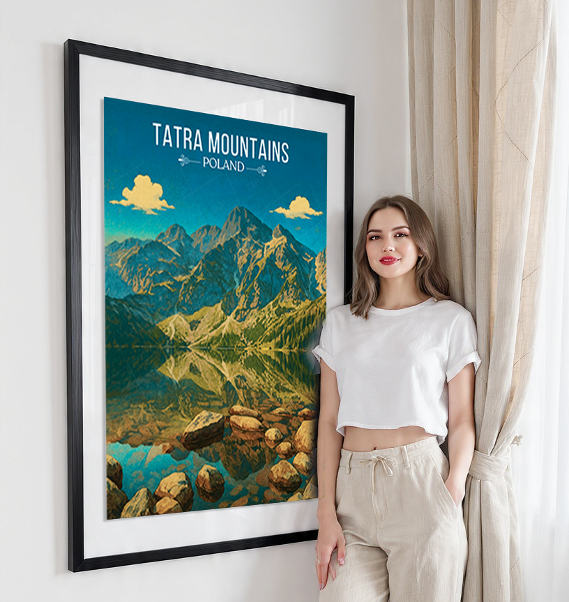 Tatra Mountains - Poland - Travel Poster Vintage Style Wall Art Print
