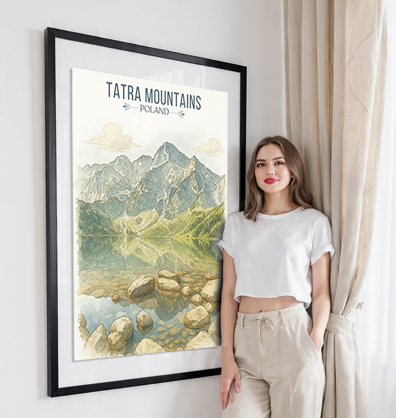 Tatra Mountains - Poland - Travel Poster Vintage Style Wall Art Print