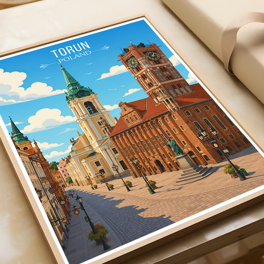 Torun - Poland - Travel Poster Vintage Style Wall Art Print - Art Print - Travel Art Poster