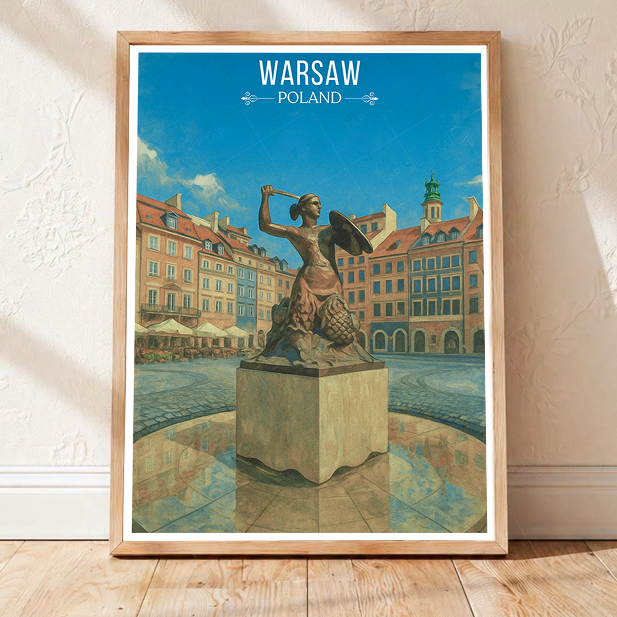 Warsa - Poland - Travel Poster Vintage Style Wall Art Print