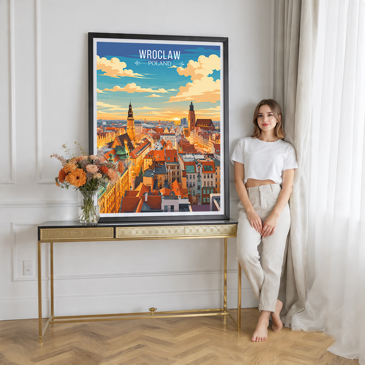 Wroclaw - Poland - Travel Poster Vintage Style Wall Art Print