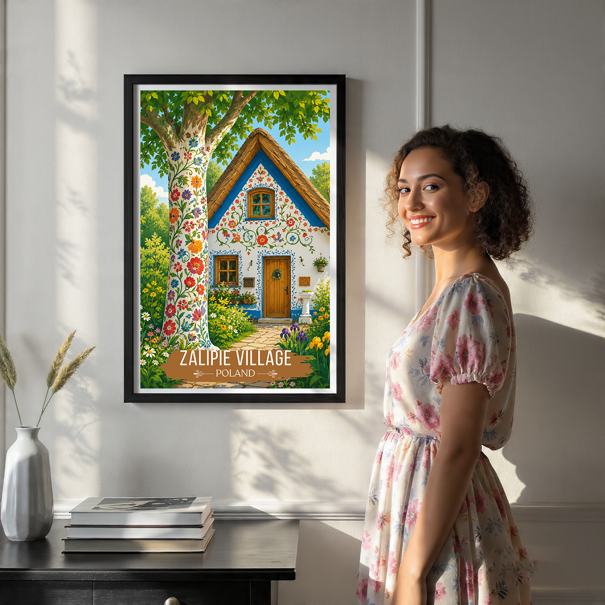 Zalipie - Poland - Travel Poster Vintage Style Wall Art Print
