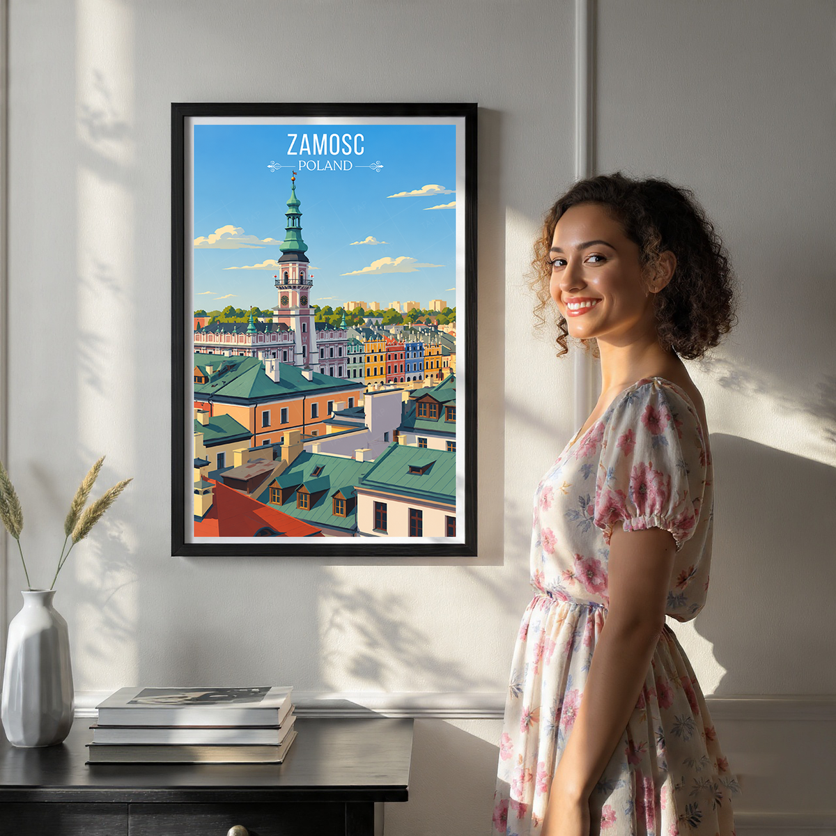 Zamosc - Poland - Travel Poster Vintage Style Wall Art Print
