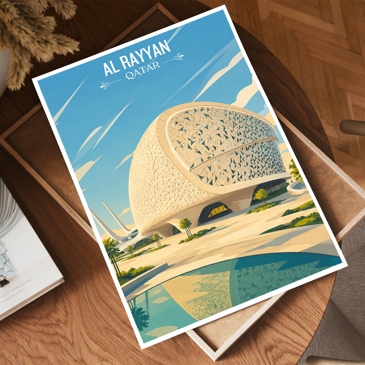 Al Rayyan - Qatar - Travel Wall Art Deco Poster Print - Art Print - Travel Art Poster