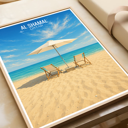 Al Shamal - Qatar - Travel Wall Art Deco Poster Print - Art Print - Travel Art Poster