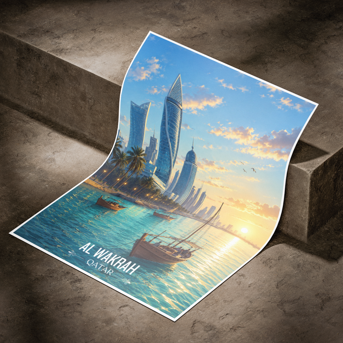 Al Wakrah - Qatar - Travel Wall Art Deco Poster Print - Art Print - Travel Art Poster