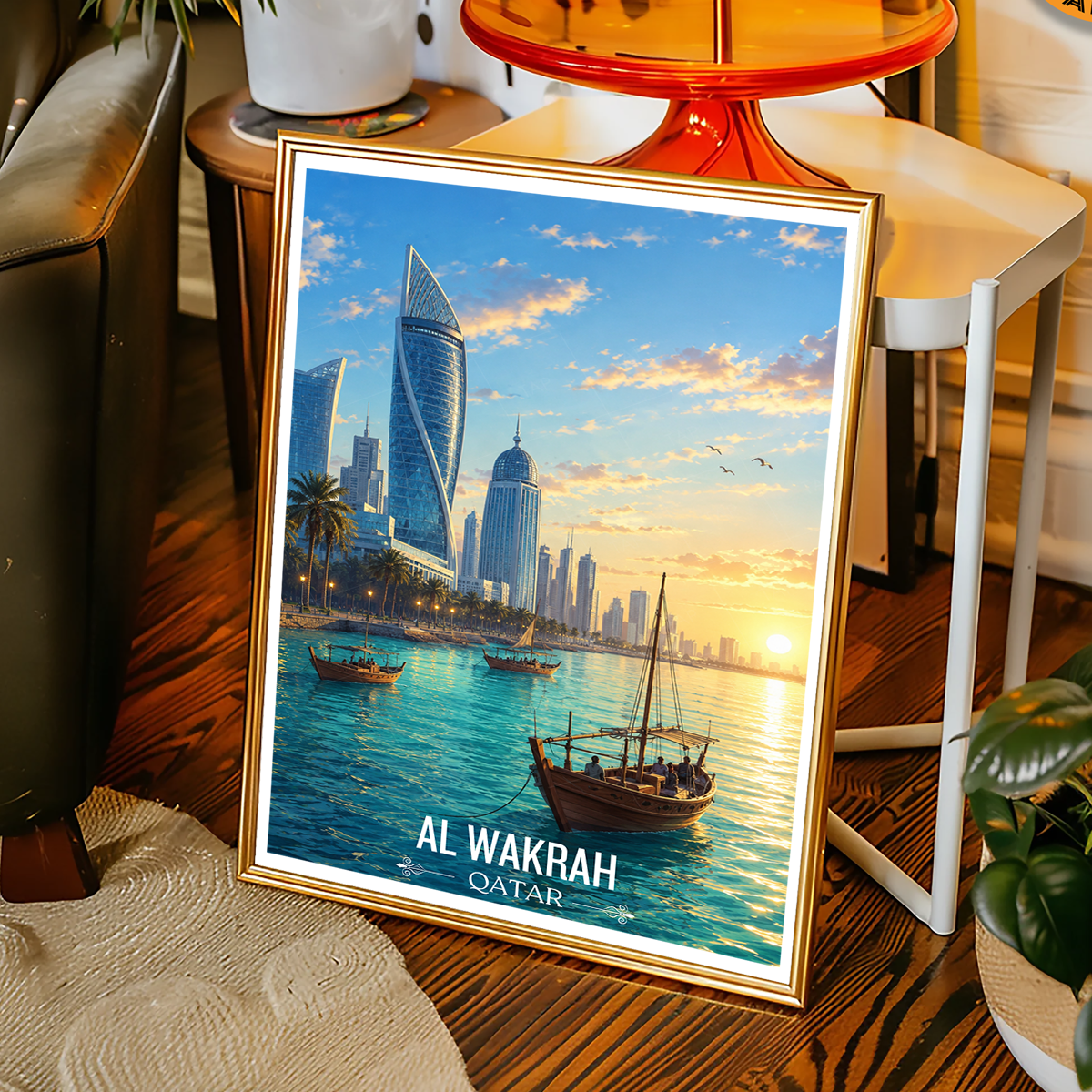 Al Wakrah - Qatar - Travel Wall Art Deco Poster Print - Art Print - Travel Art Poster