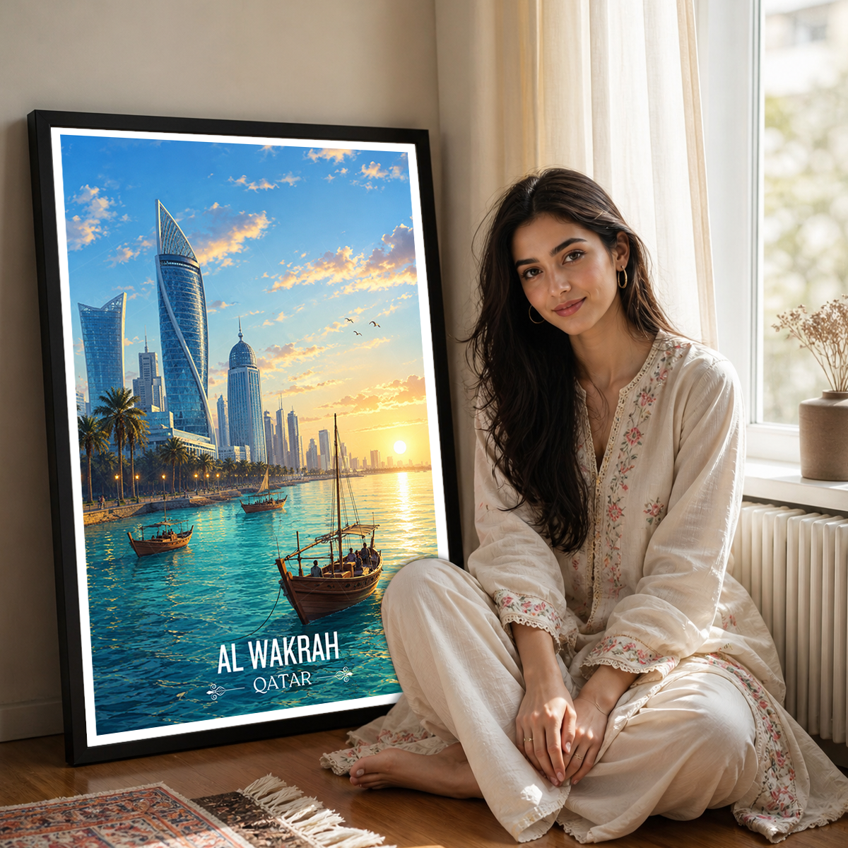 Al Wakrah - Qatar - Travel Wall Art Deco Poster Print - Art Print - Travel Art Poster