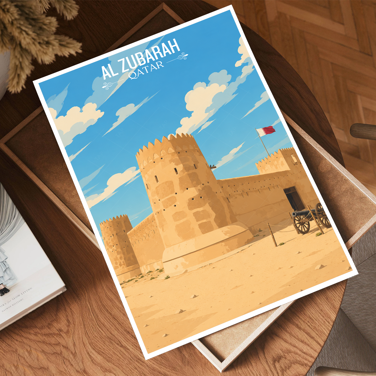 Al Zubarah - Qatar - Travel Wall Art Deco Poster Print - Art Print - Travel Art Poster