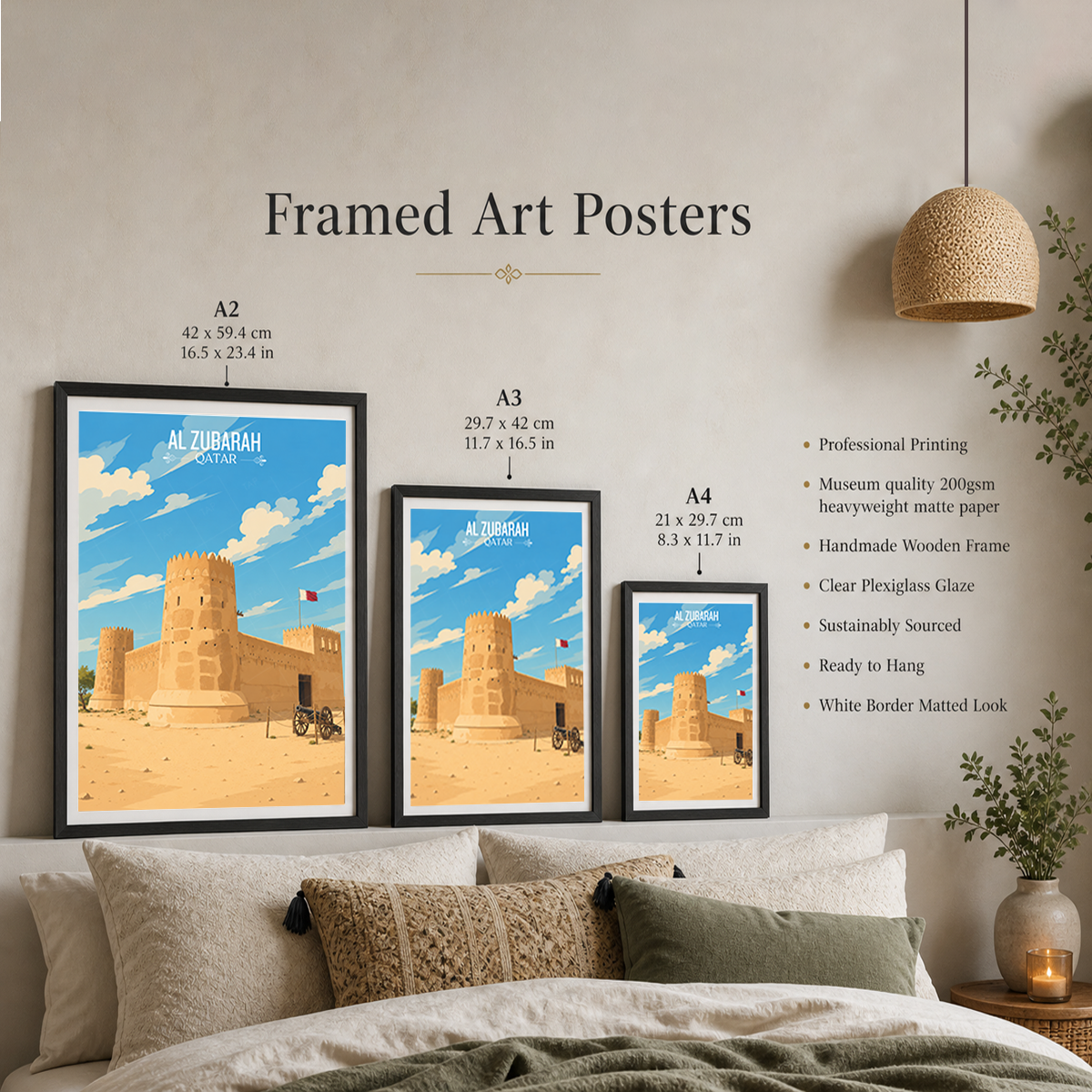 Al Zubarah - Qatar - Travel Wall Art Deco Poster Print - Art Print - Travel Art Poster