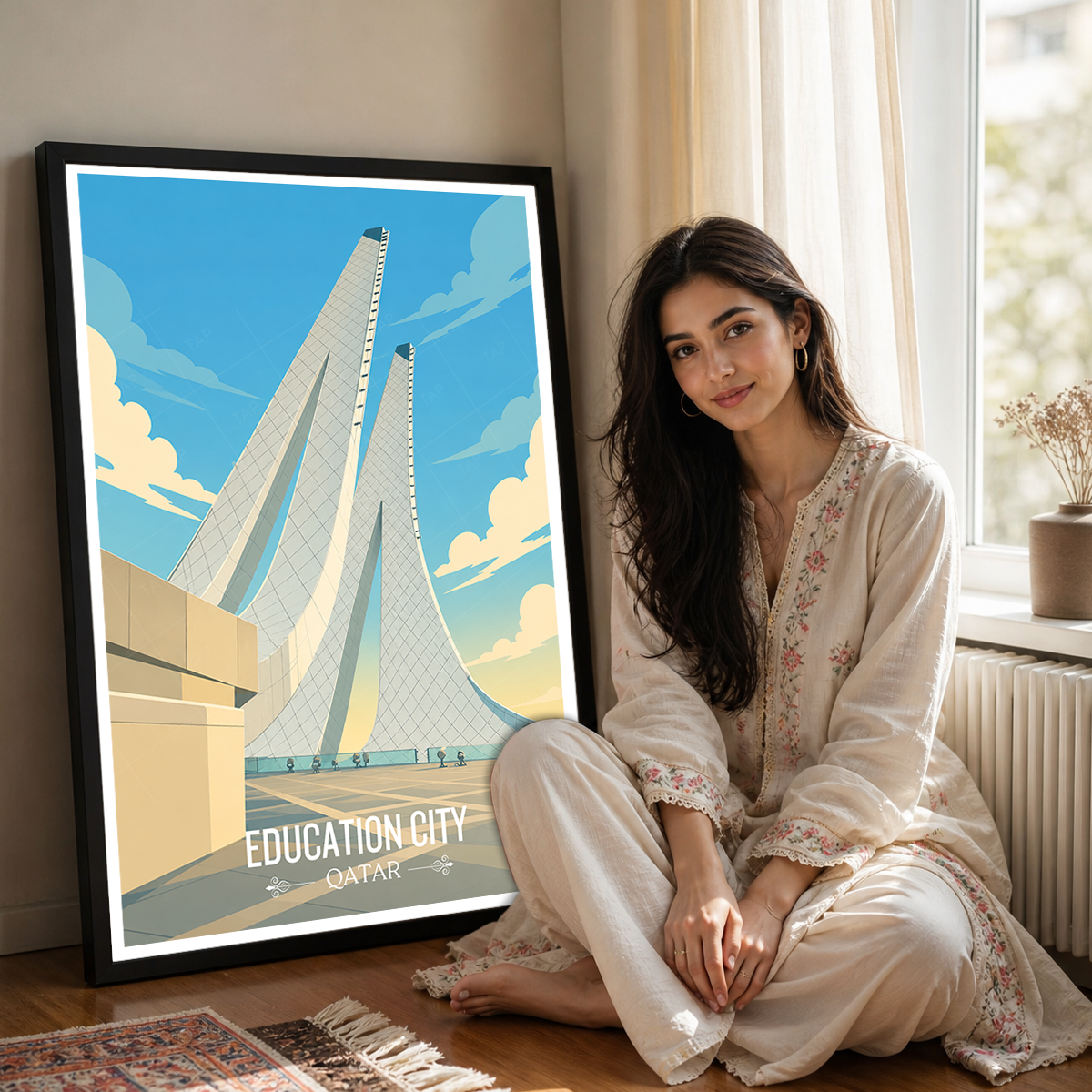 Education City - Qatar - Travel Wall Art Deco Poster Print - Art Print - Travel Art Poster