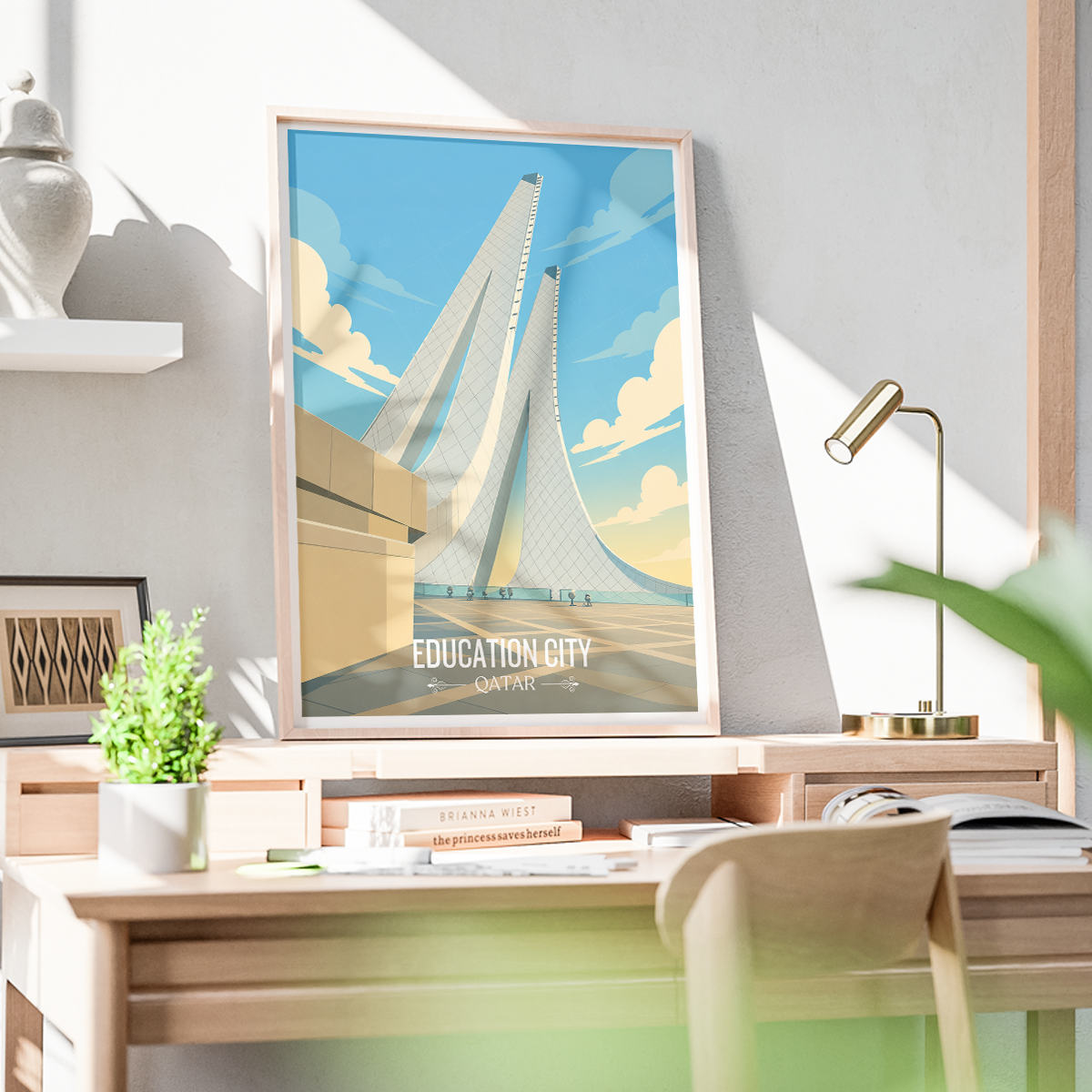 Education City - Qatar - Travel Wall Art Deco Poster Print - Art Print - Travel Art Poster