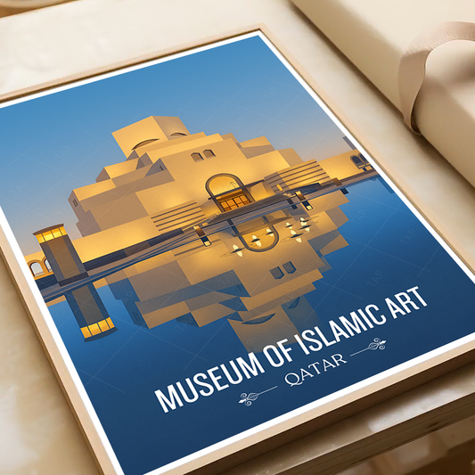Museum of Islamic Art - Qatar - Travel Wall Art Deco Poster Print - Art Print - Travel Art Poster