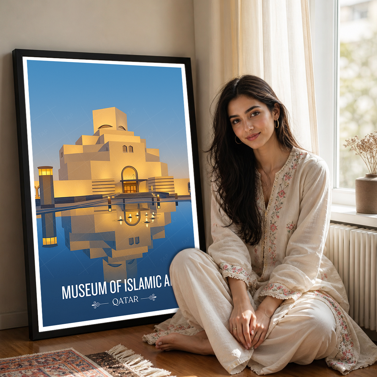 Museum of Islamic Art - Qatar - Travel Wall Art Deco Poster Print - Art Print - Travel Art Poster