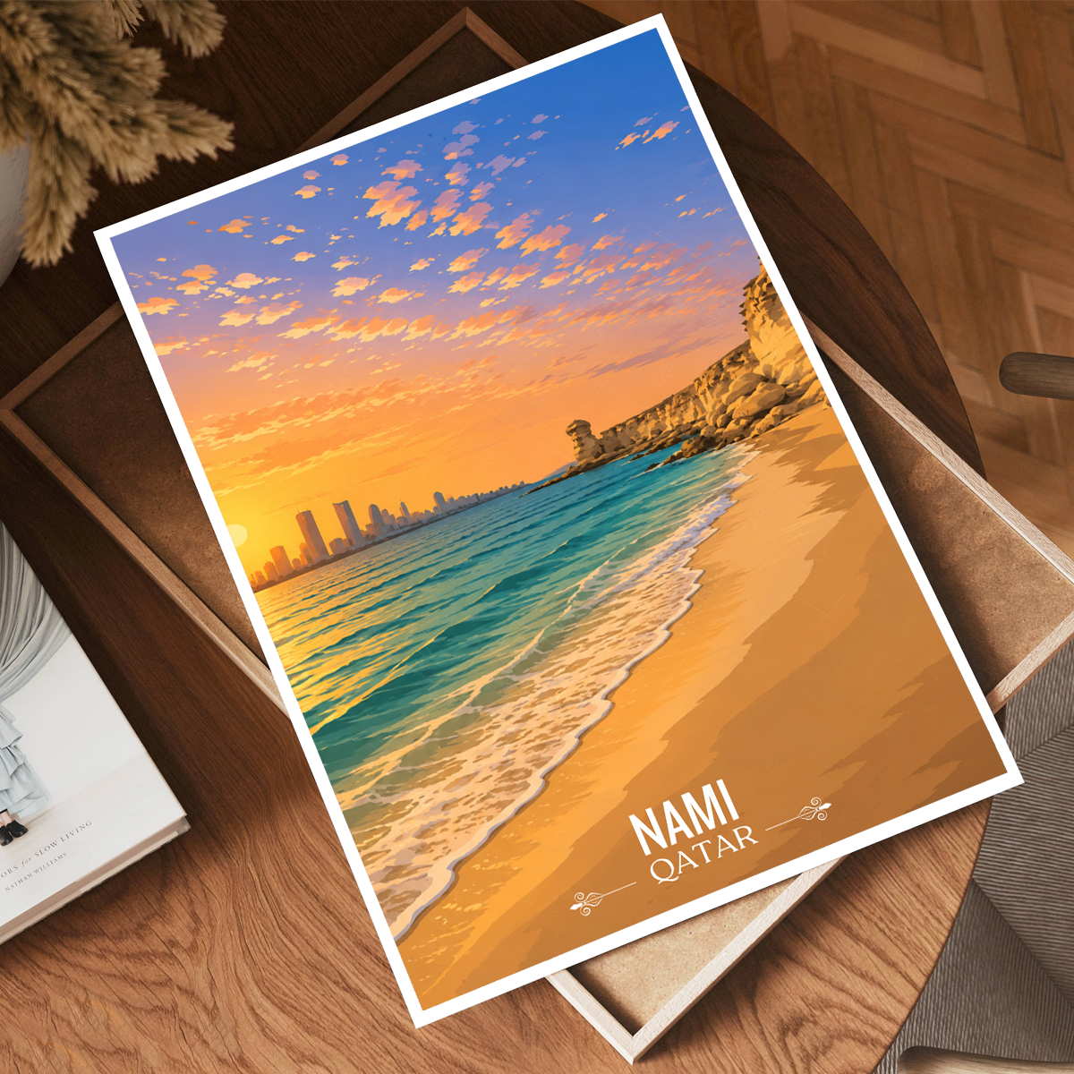 Nami - Qatar - Travel Wall Art Deco Poster Print - Art Print - Travel Art Poster