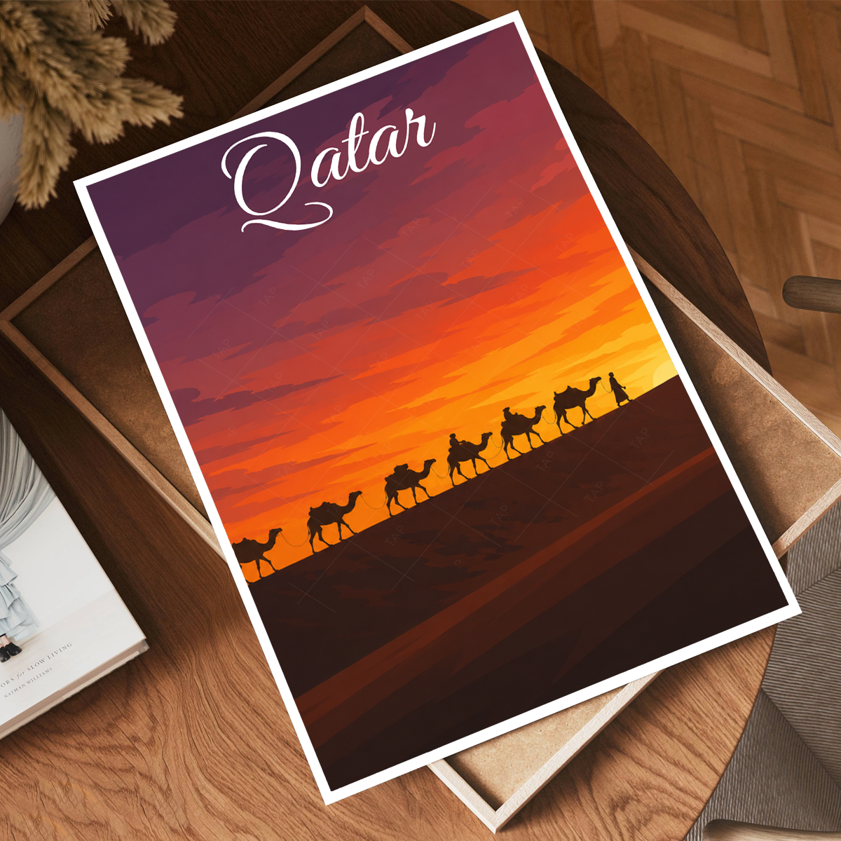 Qatar - Travel Wall Art Deco Poster Print - Art Print - Travel Art Poster