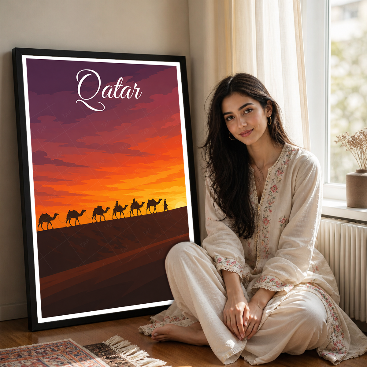 Qatar - Travel Wall Art Deco Poster Print - Art Print - Travel Art Poster