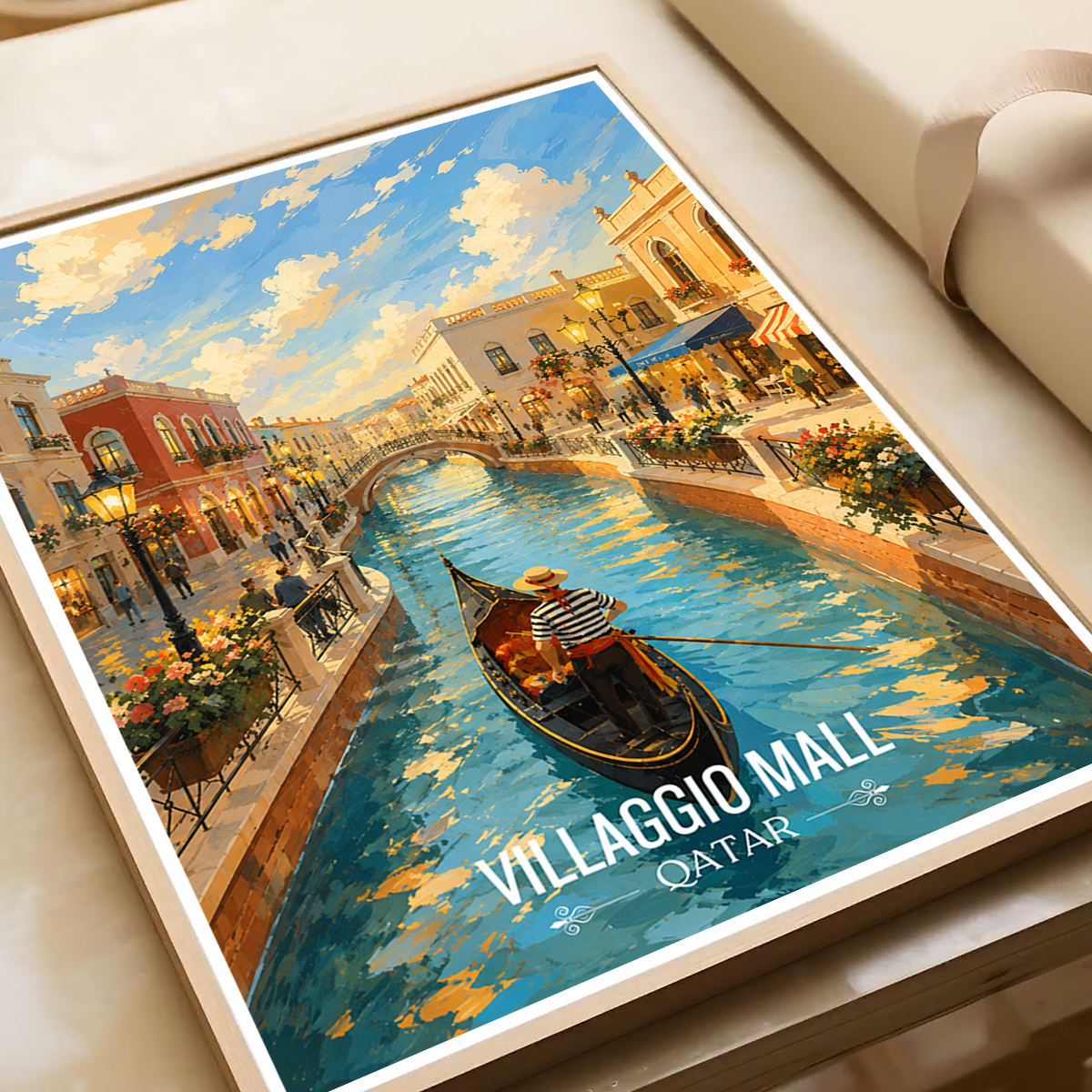 Villaggio Mall - Qatar - Travel Wall Art Deco Poster Print