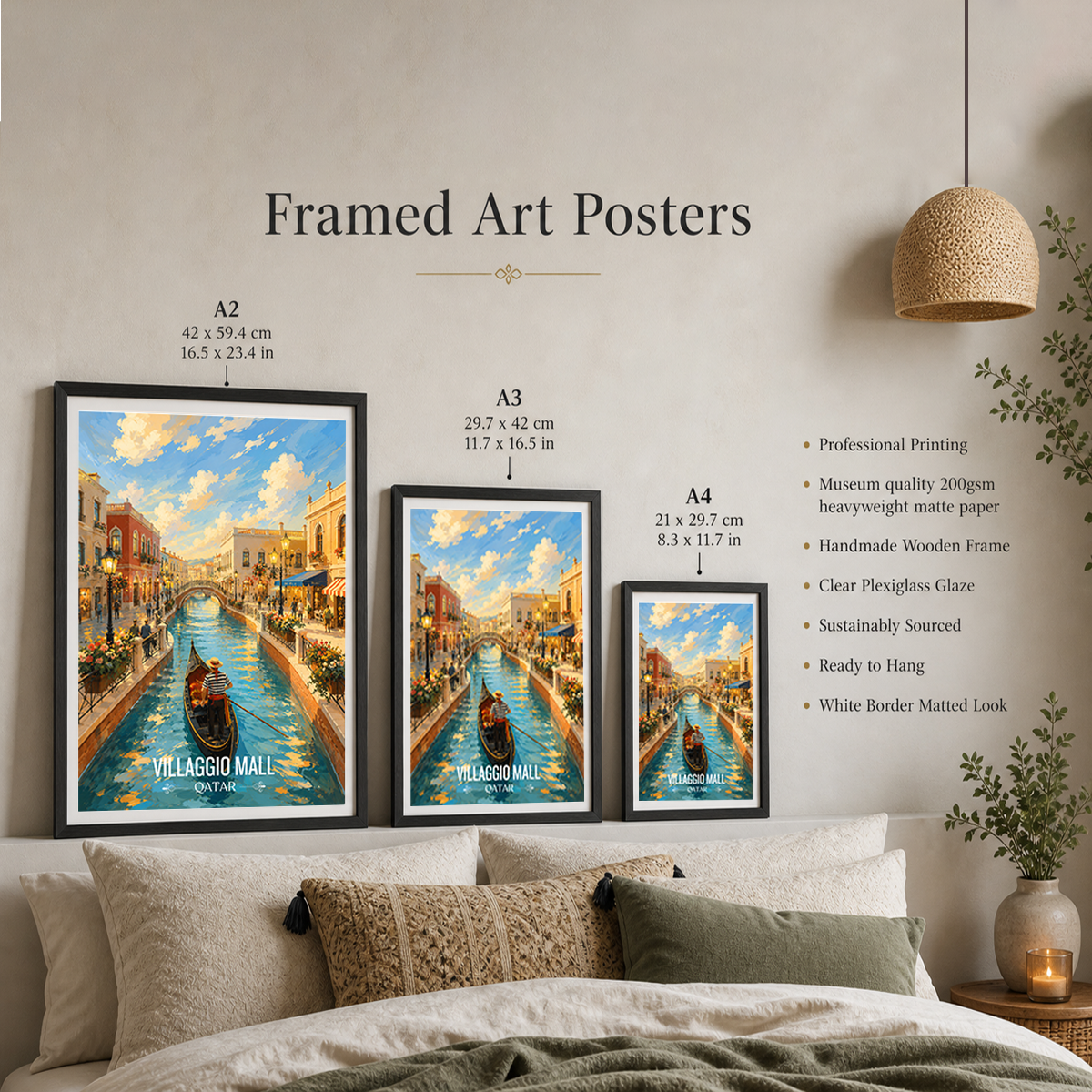 Villaggio Mall - Qatar - Travel Wall Art Deco Poster Print