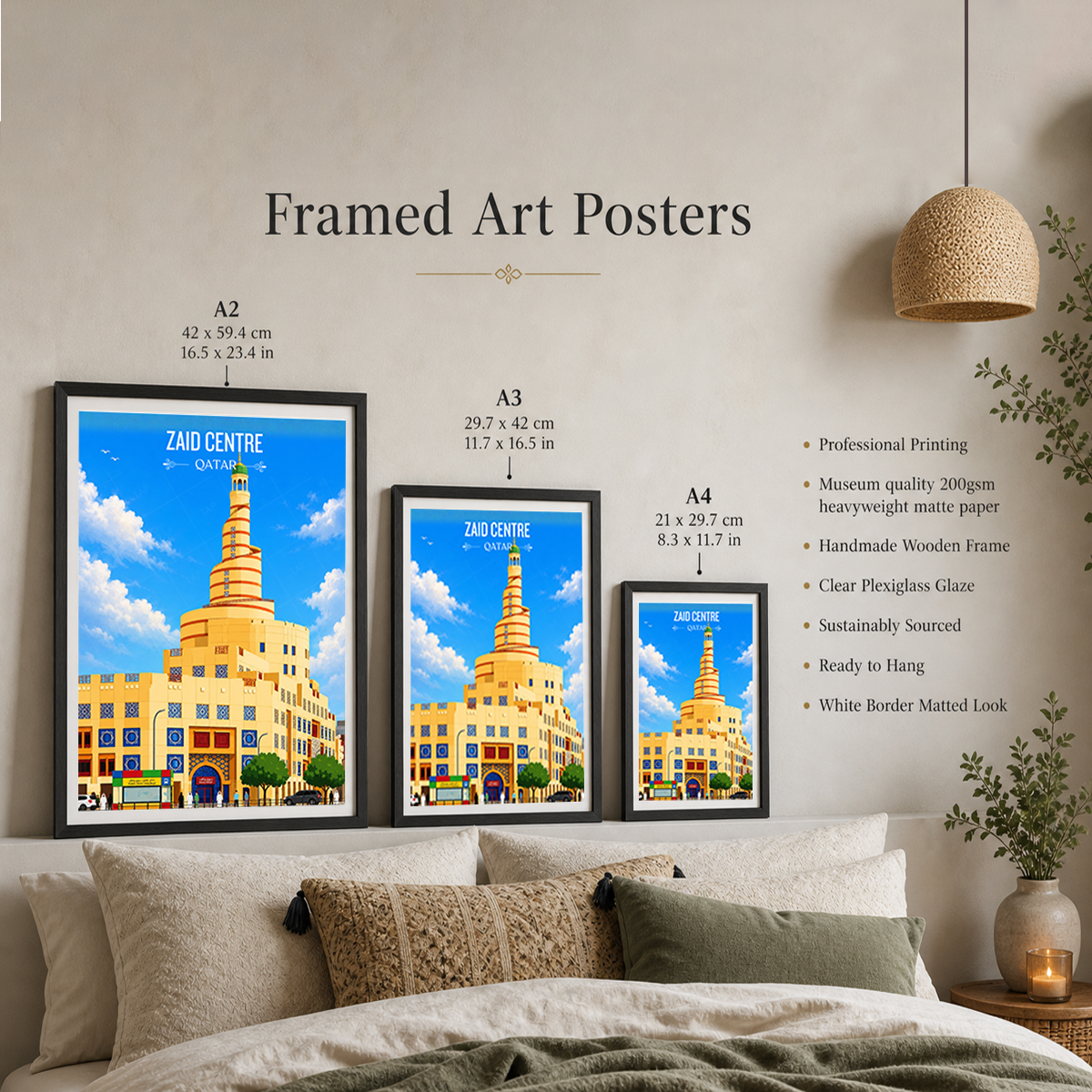 Zaid Centre - Qatar - Travel Wall Art Deco Poster Print