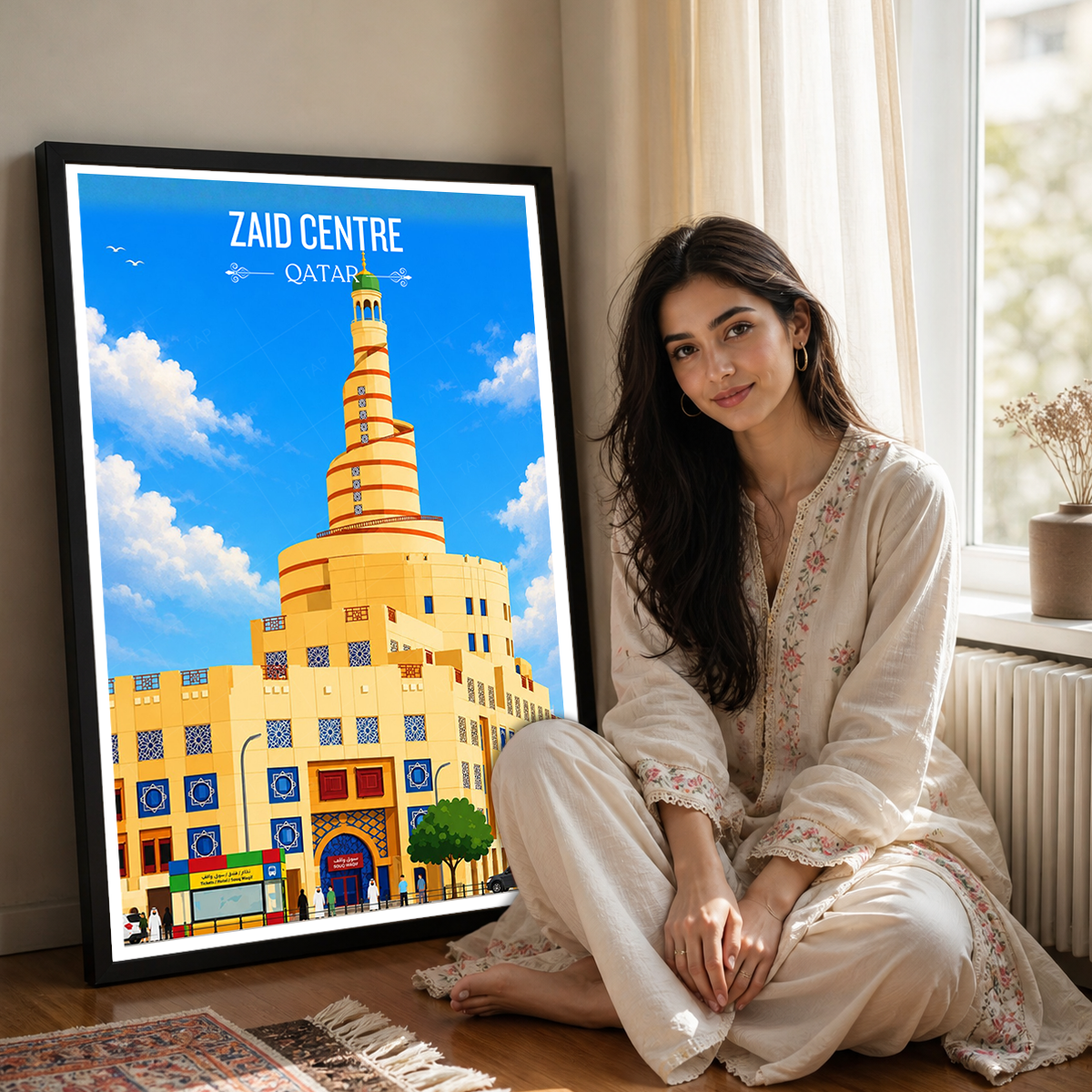 Zaid Centre - Qatar - Travel Wall Art Deco Poster Print