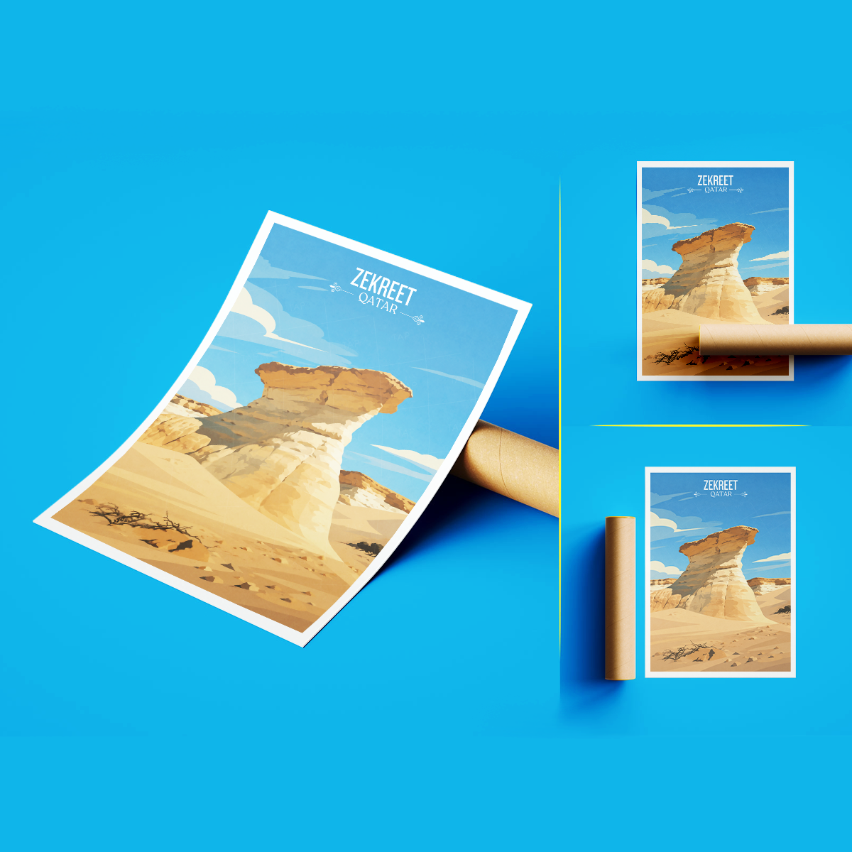 Zekreet - Qatar - Travel Wall Art Deco Poster Print
