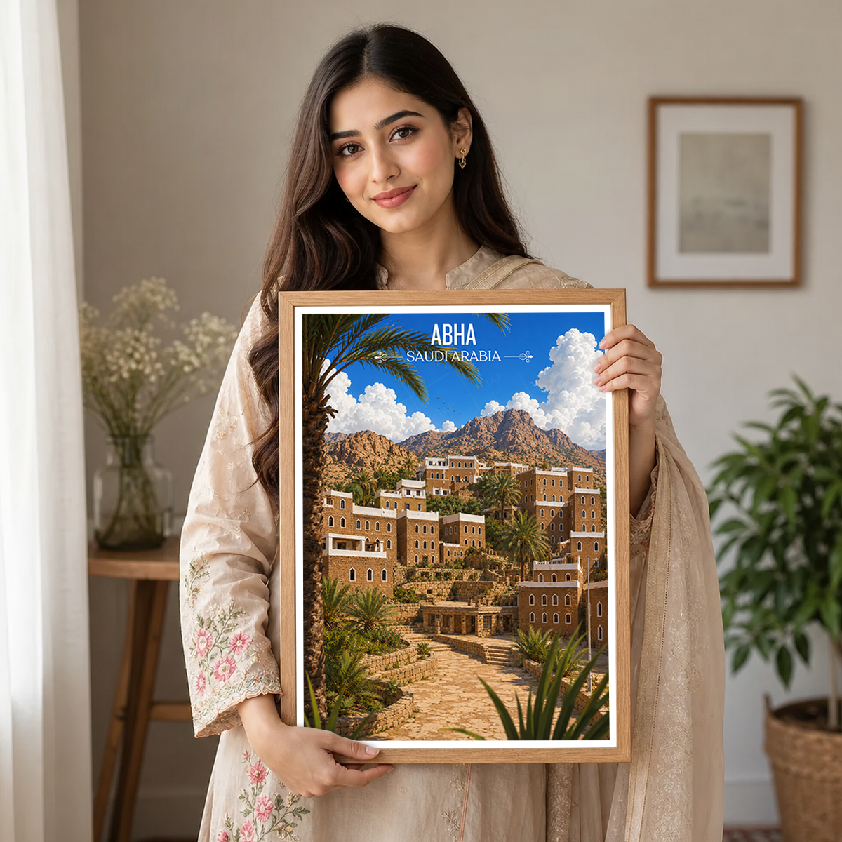 Abha - Saudi Arabia - Travel Wall Art Deco Poster Print