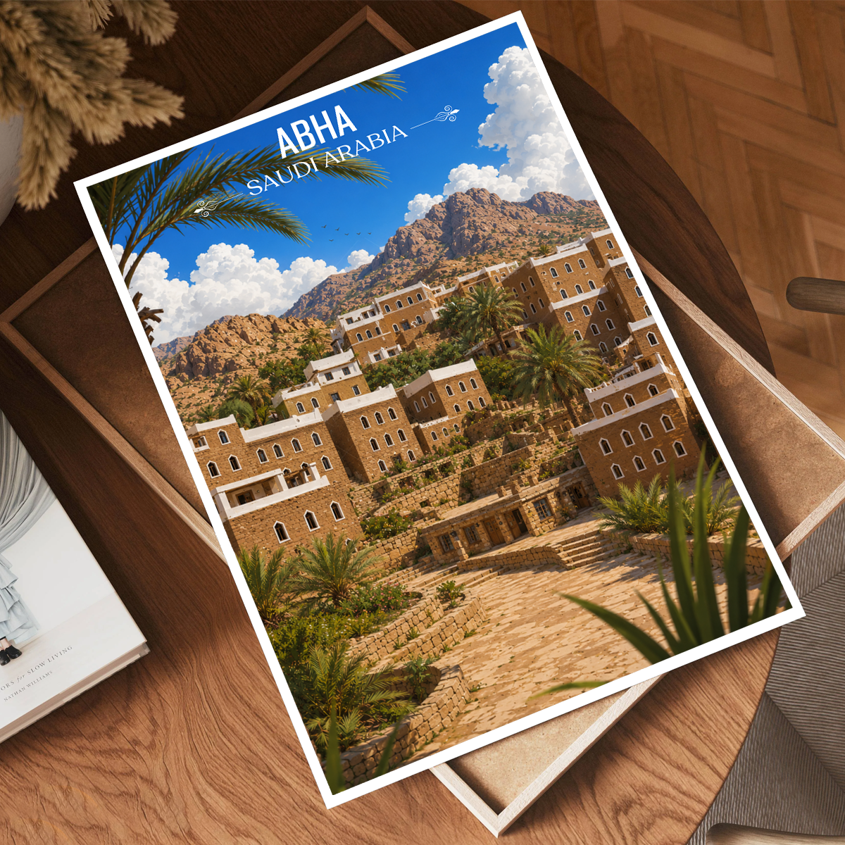 Abha - Saudi Arabia - Travel Wall Art Deco Poster Print