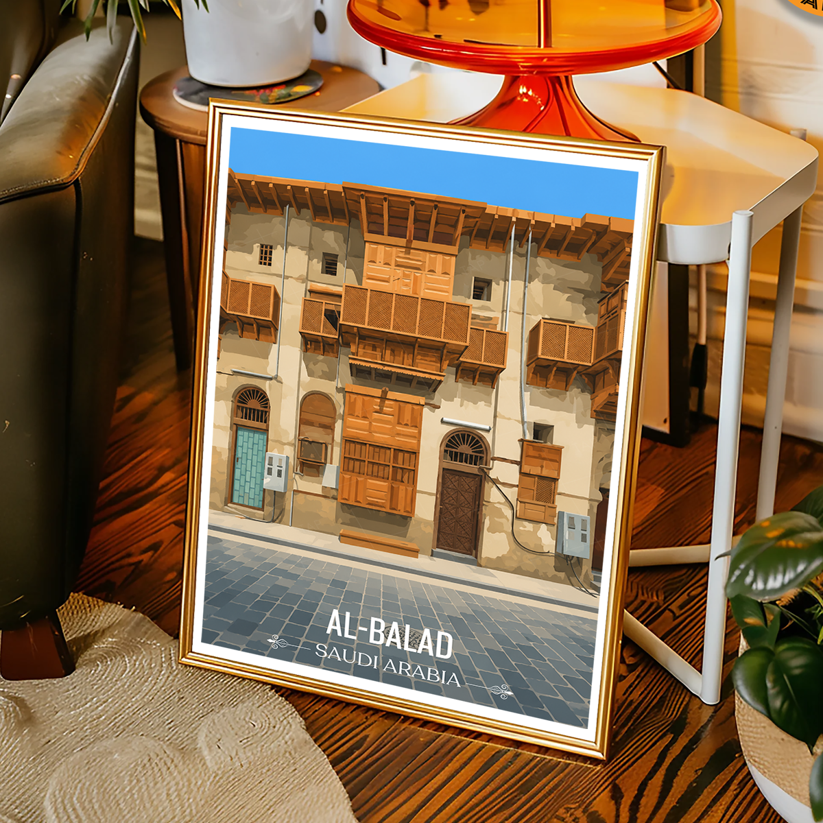 Al Balad - Saudi Arabia - Travel Wall Art Deco Poster Print
