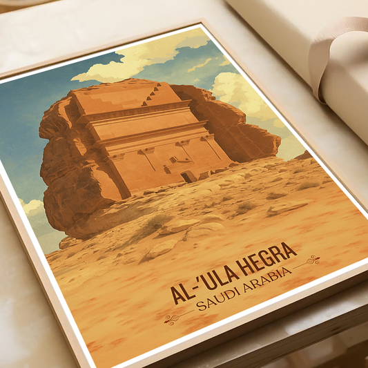 Al-Ula Hegra - Saudi Arabia - Travel Wall Art Deco Poster Print - Art Print - Travel Art Poster