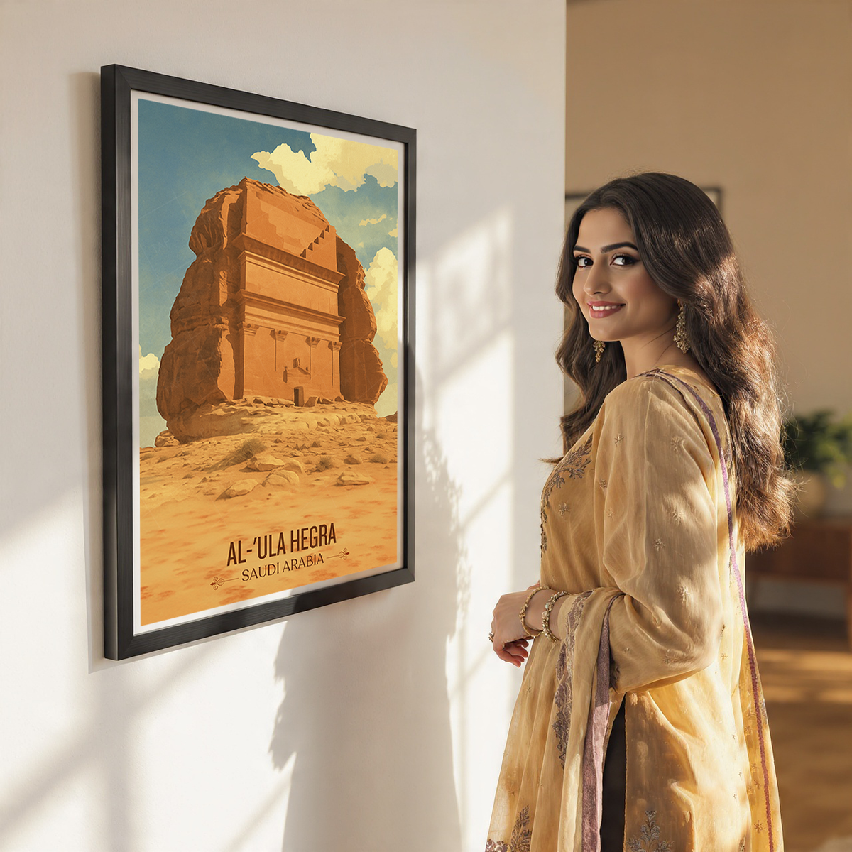 Al-Ula Hegra - Saudi Arabia - Travel Wall Art Deco Poster Print