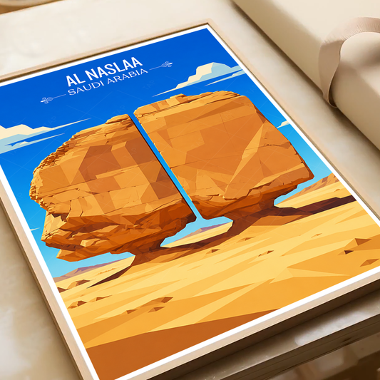 Al Naslaa - Saudi Arabia - Travel Wall Art Deco Poster Print - Art Print - Travel Art Poster